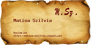 Matisa Szilvia névjegykártya