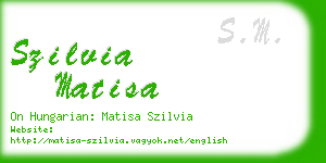 szilvia matisa business card
